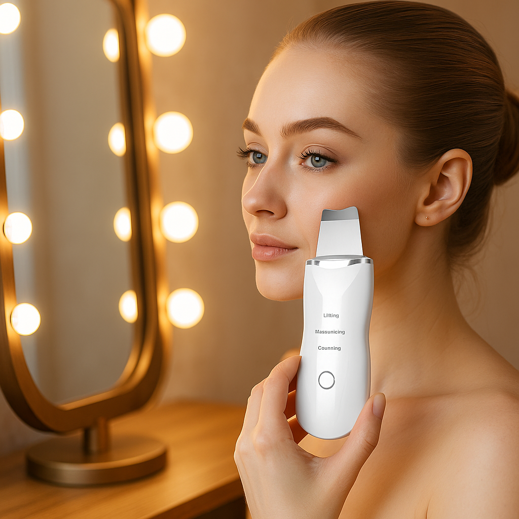 Ultrasonic Skin Scraper Pore Cleaning Facial Deep Cleaning Machine Suitable for Female and Male Beauty Instruments
