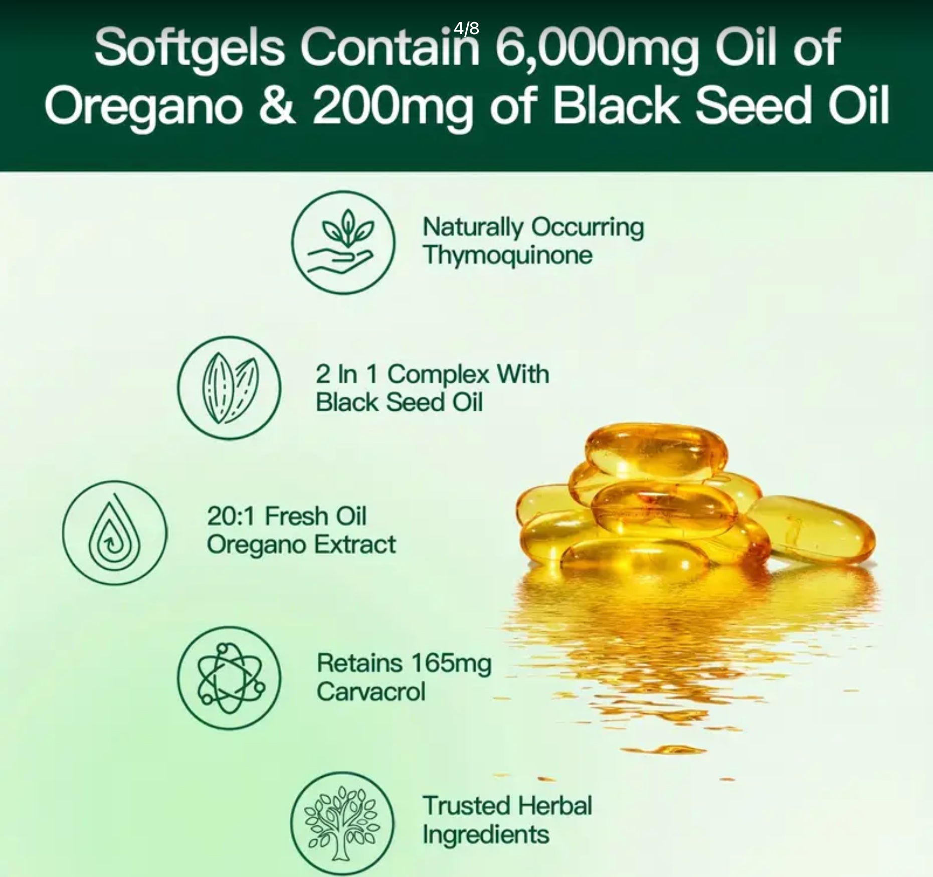 Oil of Oregano with Black Seed Oil – 6,000mg Strength