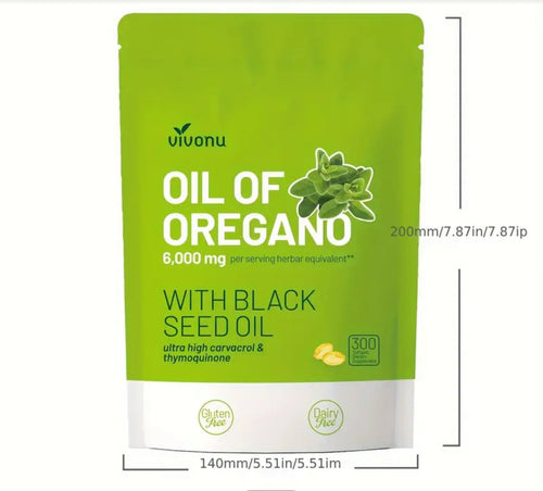 Oil of Oregano with Black Seed Oil – 6,000mg Strength